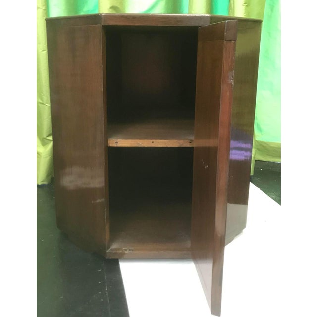 1960s Octagonal Hand-Carved Oriental Vintage Side Table For Sale - Image 5 of 7