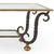 Brown Rectangular Crystal and Iron Coffee Table, 1980s For Sale - Image 8 of 9