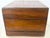 Wood Antique English Burlwood Writing Box With Blue Velvet Lining and Mother-of-Pearl Inlay For Sale - Image 7 of 12