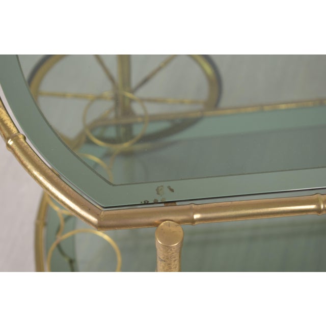 Metal Brass and Glass Trolley, Italy, 1970s For Sale - Image 7 of 17