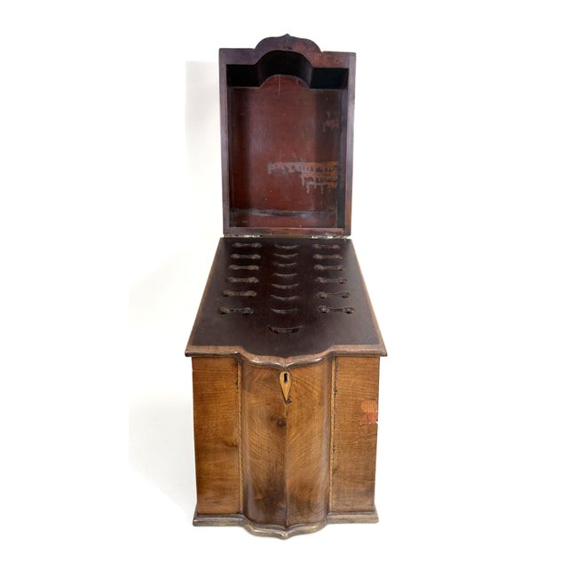 Traditional 19th Century Mahogany Knife Box With Insert For Sale - Image 3 of 14