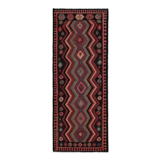 1950s Vintage Afghani Tribal Kilim Rug With Geometric Patterns For Sale
