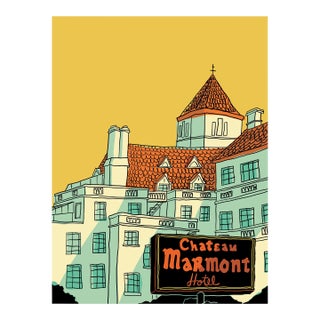 Chateau Marmont Limited Edition Print on Entrada Rag by Marz Jr. For Sale