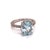 Metal Natural Aquamarine Diamond Ring 14k White Gold 5.09 TCW Certified For Sale - Image 7 of 14
