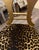 1980s Leopard Print Vanity Gold Painted and Gold Leaf Dining Chair For Sale - Image 4 of 4