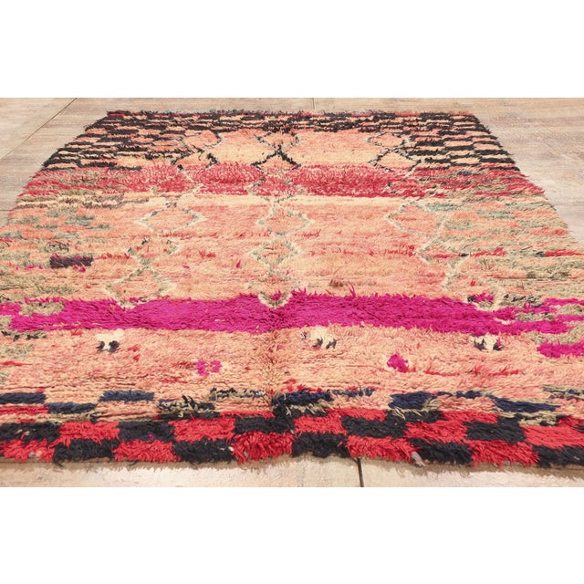 Vintage Boujad Moroccan Rug, 05'08 X 09'00 For Sale - Image 9 of 10