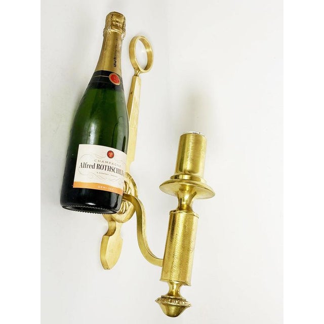 Neoclassical Style Brass Wall Sconces, France, 1960s, Set of 2 For Sale - Image 3 of 12