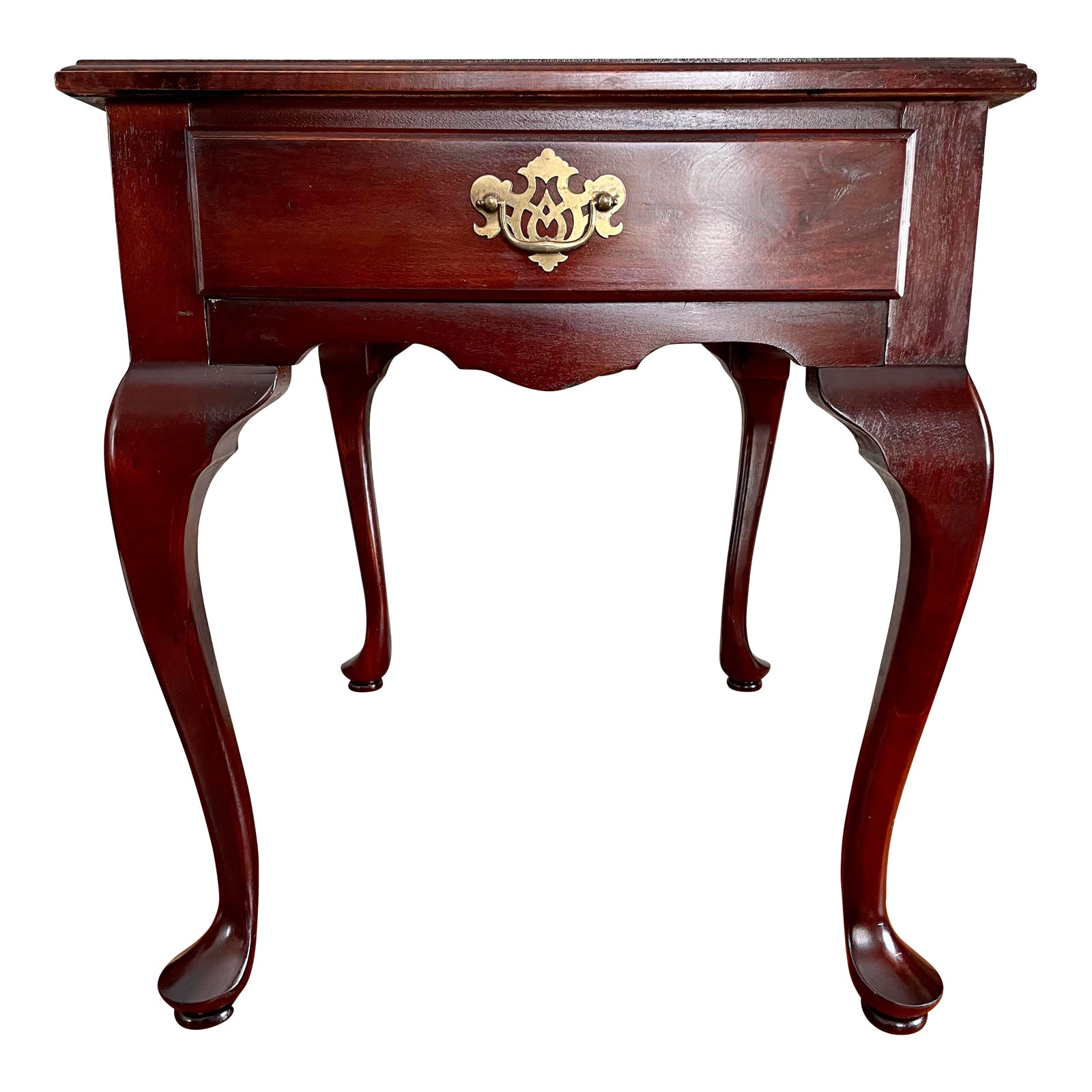 1960s Hammary Furniture Co. Vintage Side Table with Drawer and Antique