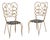 Pair of Metal Side Chairs by Gio Ponti for Casa E Giardino, Italy, 1950s For Sale