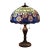 Late 20th Century Tiffany-Style Stained Glass Peacock Feather Table Lamp For Sale