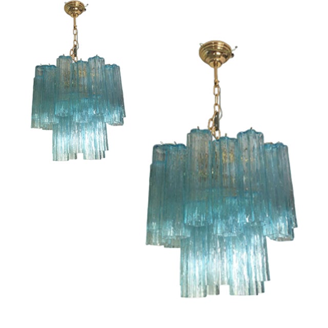 Murano Glass Chandeliers by Simoeng, Set of 2 For Sale