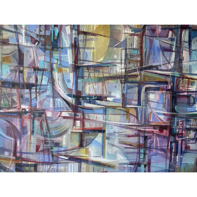 1970’s Oswaldo Gutierrez (1917– ) Cuban Expressionist Abstract Oil on Canvas Painting For Sale - Image 9 of 11