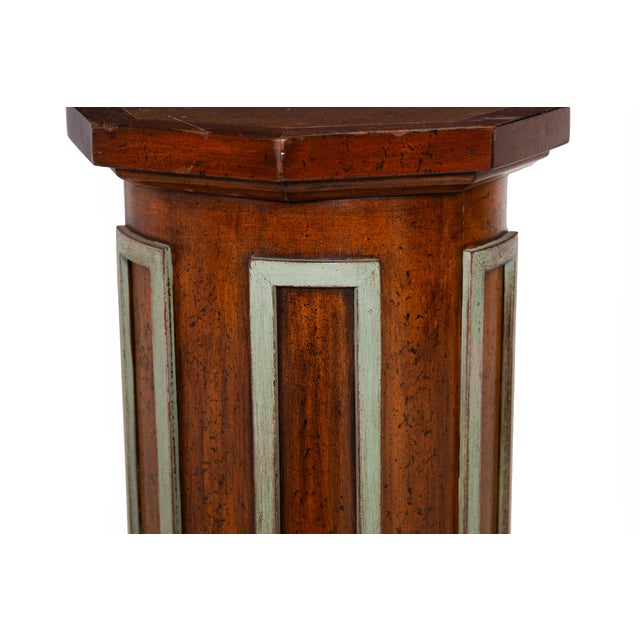 Vintage Mid-Century Octagonal Short Pedestal Column For Sale - Image 9 of 11
