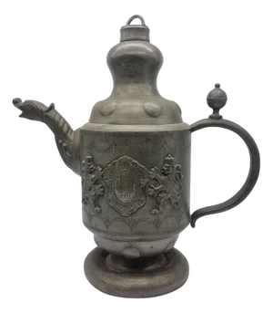 Large Pewter, Tin and Plastic Jug