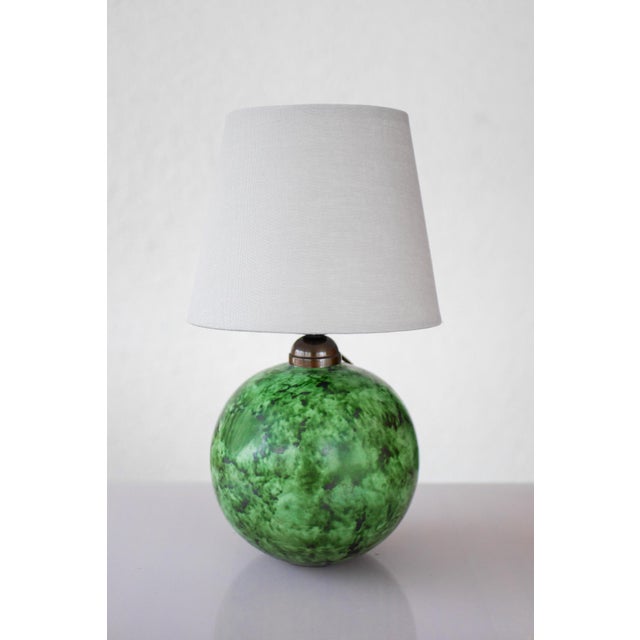 Scandinavian Art Deco Pottery Table Lamp by Erik Mornils for Nittsjö, 1930s For Sale - Image 15 of 18