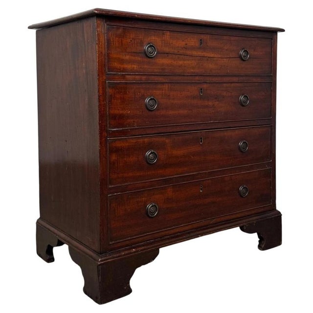 18th Century English Antique Georgian Storage Box with Trompe-L'œil Drawers For Sale - Image 4 of 12
