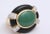 Beautiful Ring. Ca 1960 sized with a gold plaque under sizer WEBB 18k - 900Plat Center stone - Oval green jade stone -...