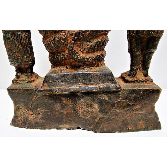 Khmer Triad Buddha Group, 1450s, Bronze, Set of 3 For Sale - Image 18 of 18