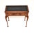 Wood Antique Leather Top Console Table in Burr Walnut, 1890 For Sale - Image 7 of 12