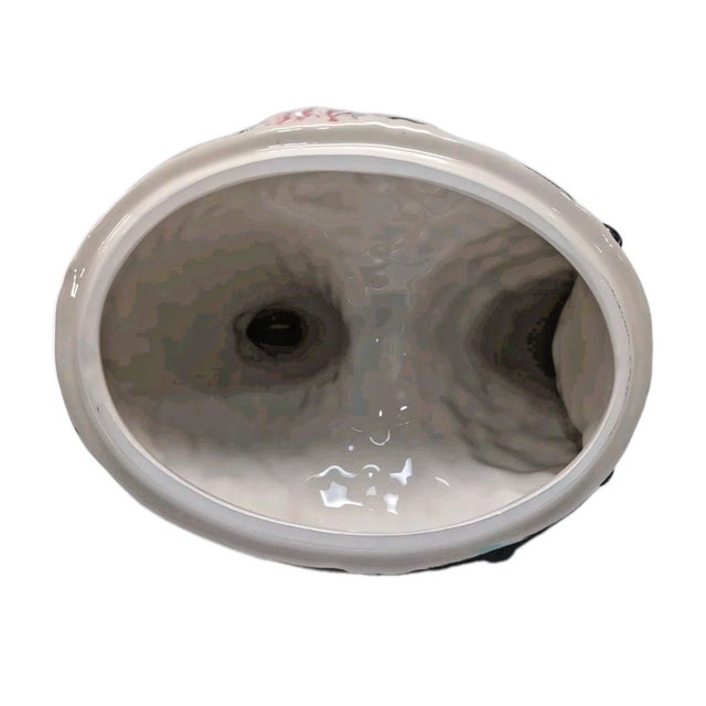 Fitz and Floyd Toulouse Hen Covered Vegetable Serve Bowl Multicolor Hand Painted For Sale - Image 10 of 12