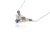 Art Nouveau 1.99ct Multi Sapphire & Diamond Cluster 14k Gold Pendant Chain Necklace For Sale - Image 3 of 11