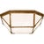 Morris Large Flush Mount in Gilded Iron with White Glass Designer: Suzanne Kasler Canopy: 20" Square Mounting: Flush Shade...