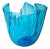 Fazzoletto Vase in Blue Murano Glass from Venini, Italy For Sale