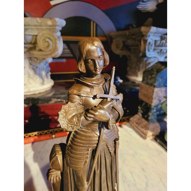 Marie d'Orléans, St Joan of Arc, 1800s, Bronze For Sale - Image 12 of 16