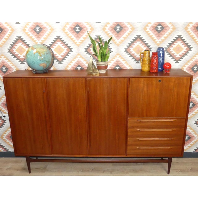 Super beautiful, elegant 60s teak wall unit! quality furniture from rt moebel = heinrich riestenpatt möbelwerke model rt...