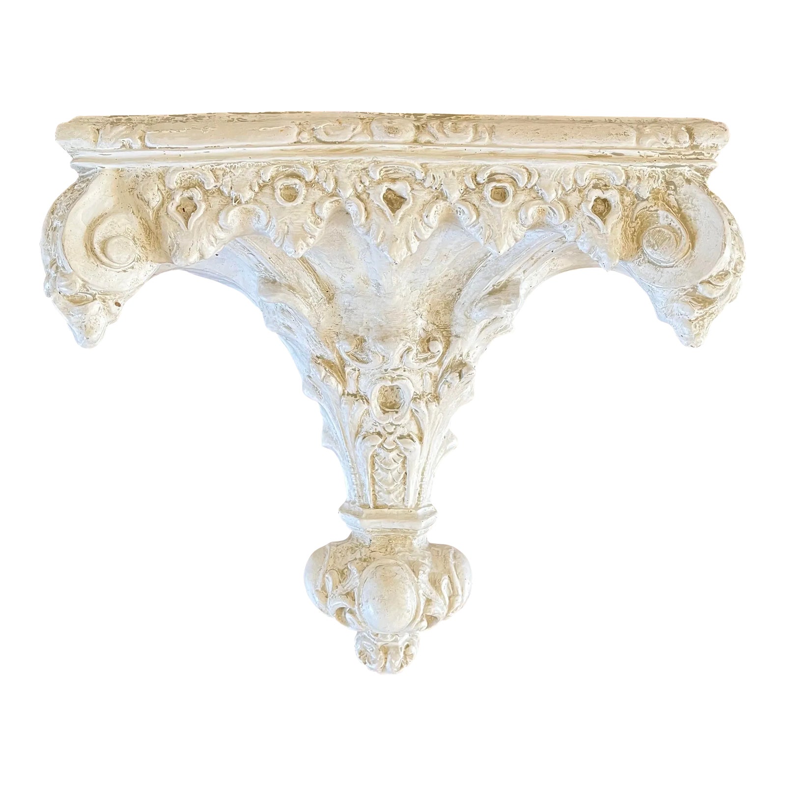 Late 20th Century Architectural Florentine Plaster Wall Shelf Chairish