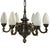 Antique Brass Chandelier with Adjustable Arms, Former Czechoslovakia, 1910s For Sale - Image 4 of 11
