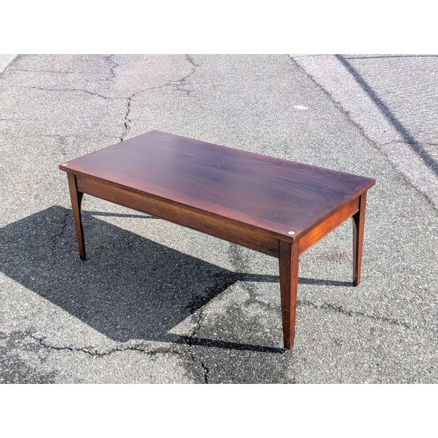 Vintage Craftique Solid Walnut Coffee Table For Sale - Image 13 of 18
