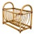 Vintage Rattan Magazine Rack Newspaper Holder Boho Wicker Mid Century Stand For Sale