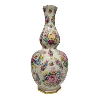 1950s Boch Freres Keralux "Fleurs De Sax" Vase For Sale