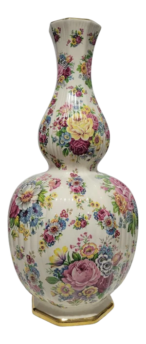 1950s Boch Freres Keralux "Fleurs De Sax" Vase