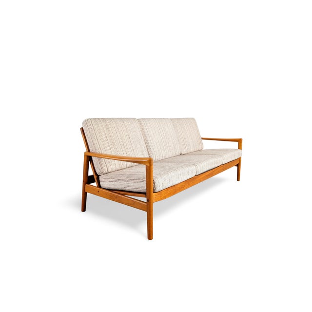 Mid-Century Modern Mid-Century Danish 3-Seater Sofa in Oak For Sale - Image 3 of 11