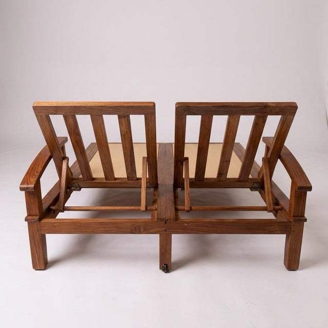 Vintage Gloster Teak Double Chaise Lounge For Sale - Image 4 of 9