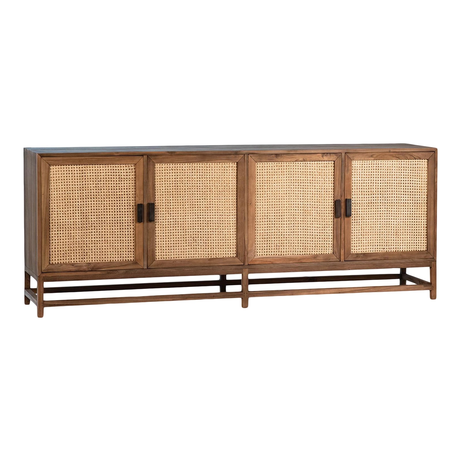 Modern Teak & Cane Sideboard Chairish