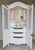 Beautiful, French Provencial , White Armoire Cabinet. Wardrobe Cabinet. This piece was hand-painted on a Romantic White...
