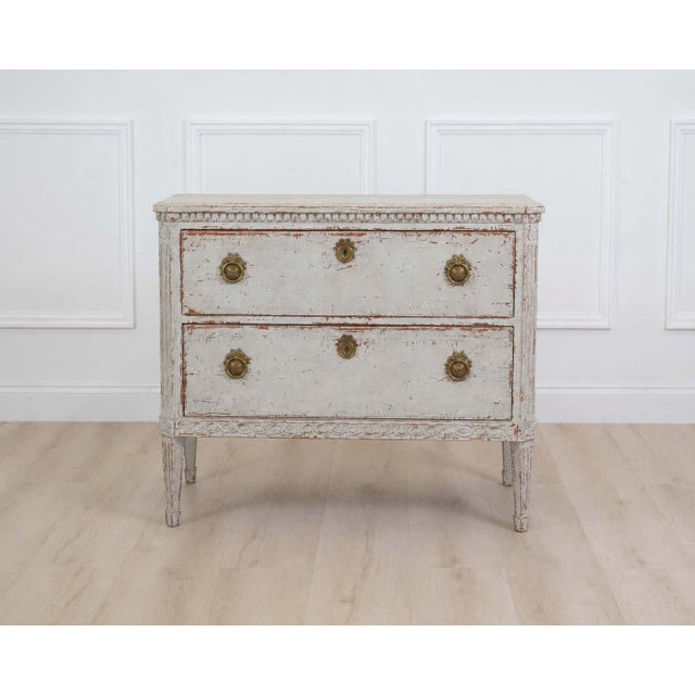 French Danish 19th Century Carved Chest of Drawers For Sale - Image 3 of 9