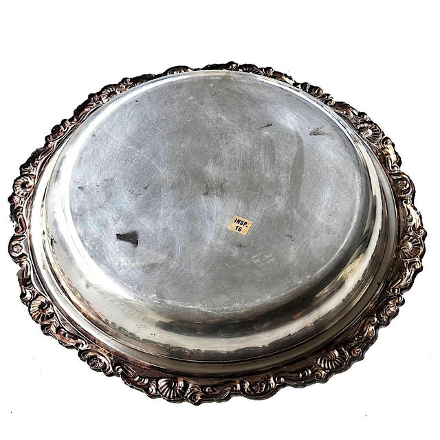 Lenox 1970s Sheridan Silver Plate Pie Bowl With Baking Glass Insert, 2 Piece Set For Sale - Image 4 of 13