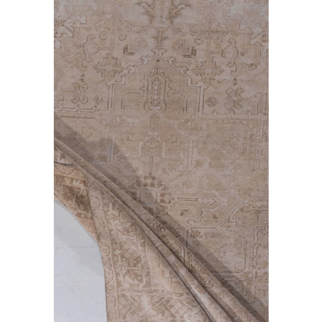 Antique Circa 1920 Taupe Subdued Hand Knotted Rug 8ft X 10ft 9in For Sale In New York - Image 6 of 9