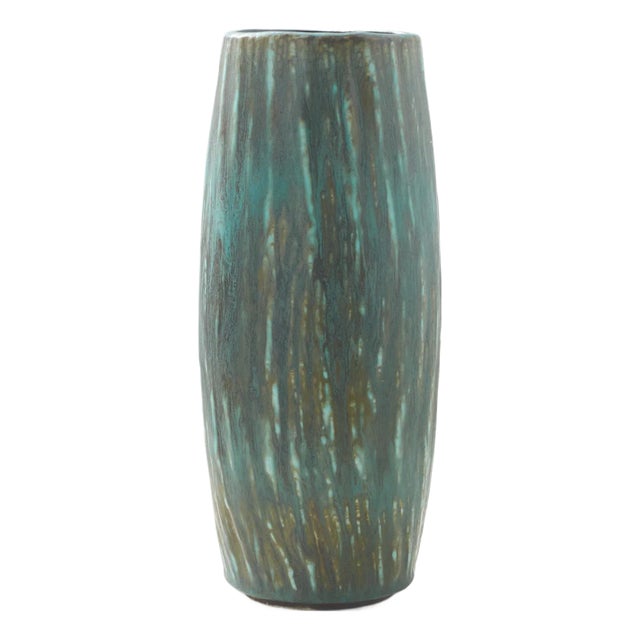 Brown & Blue Vase by Gunnar Nylund for Rörstrand For Sale