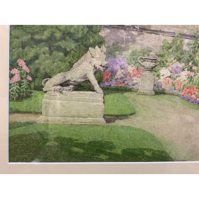 “English Garden” Watercolor by Frances Drummond For Sale - Image 4 of 12