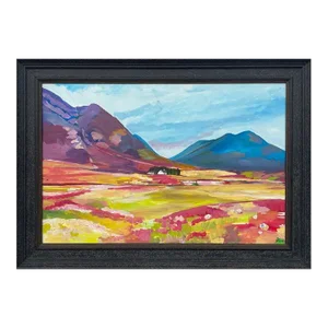 Colourful Abstract Landscape Painting of Scottish Highlands by Contemporary Artist