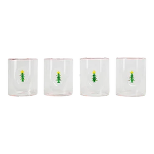 Christmas Tree Highball Glasses, Set of 4