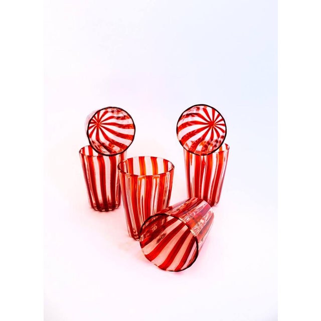 Italian Murano Glasses by Angelo Ballarin for Ribes Studio, 2004, Set of 6 For Sale - Image 4 of 18