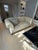 Contemporary Cream-Colored, Leather Chesterfield Sofa For Sale - Image 3 of 8