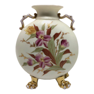 Royal Rudolstadt German Porcelain Vase With Claw Feet