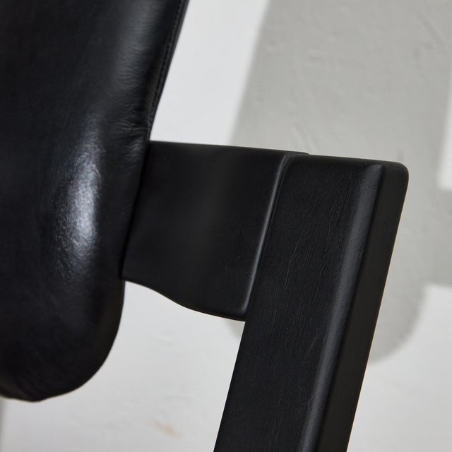 Black Leather Ergonomic Chair by Peter Opsvik for Stokke, 1983 For Sale - Image 14 of 17